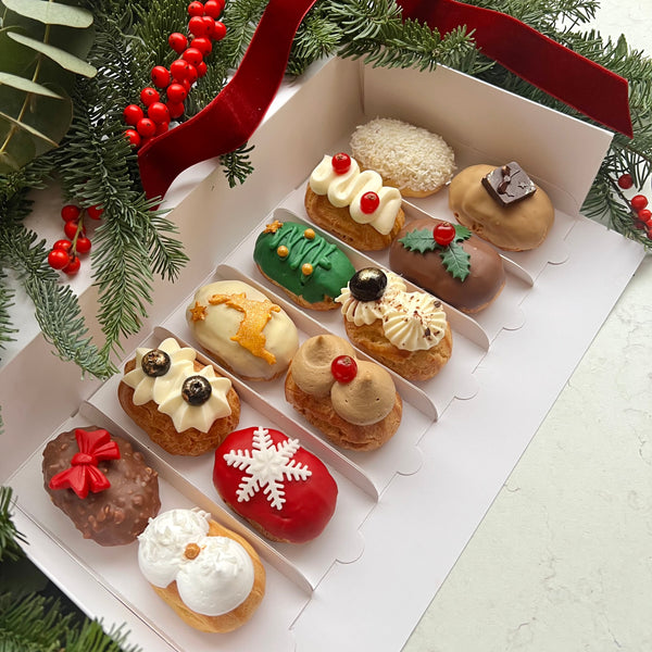Christmas Box of Mini Eclairs