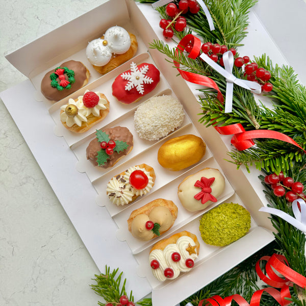 Gluten Free Christmas Box of Mini eclairs